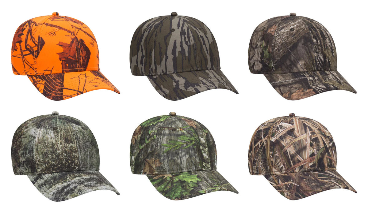 OTTO CAP® 171-1295 - Mossy Oak Camouflage 6 Panel Low Profile Baseball Cap