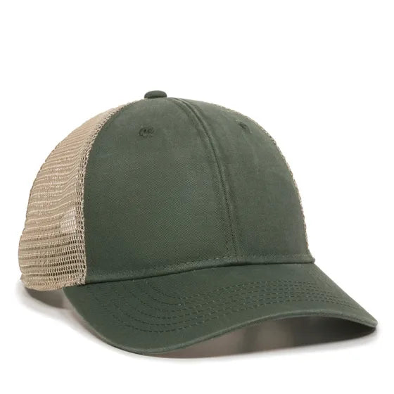Outdoor Cap PNY100M Ladies’ Ponytail Mesh Back Hat – Structured Cotton Twill Front, Pre-Curved Visor & Adjustable Closure