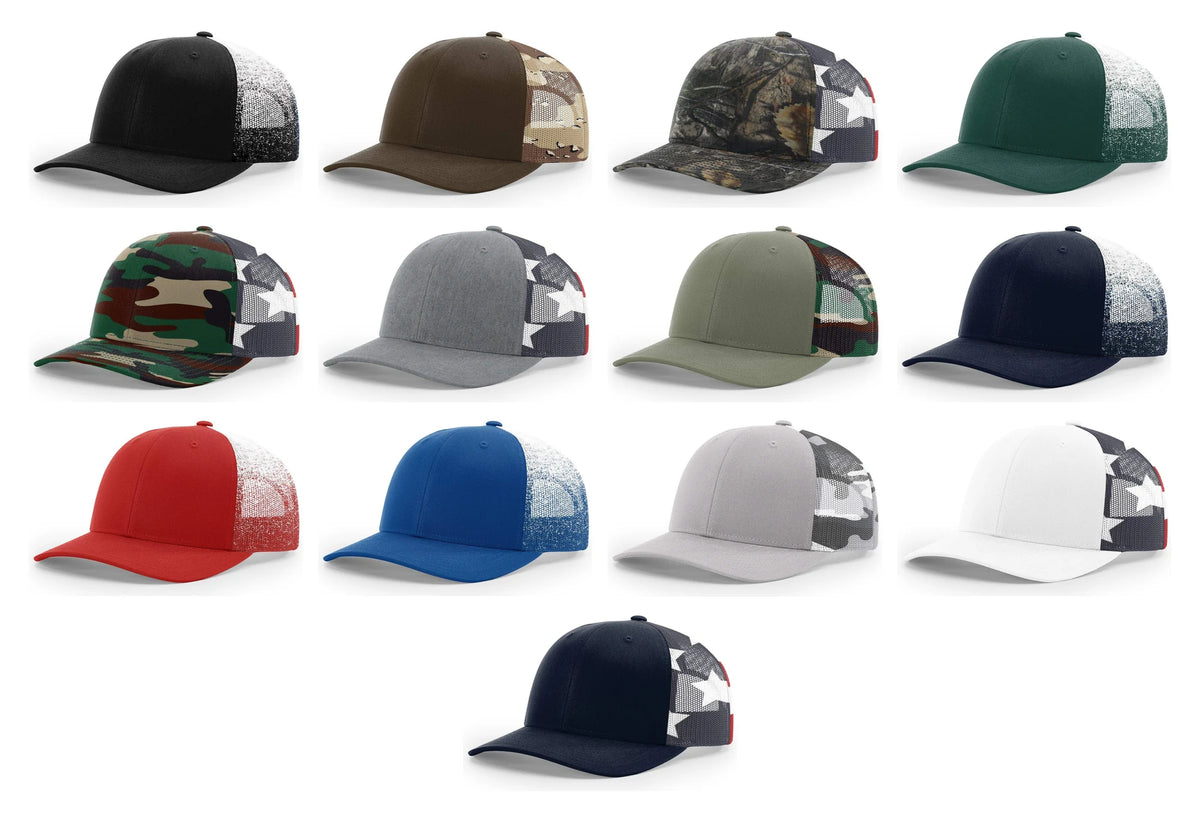 Richardson 112PM Printed Mesh Trucker - all colorways