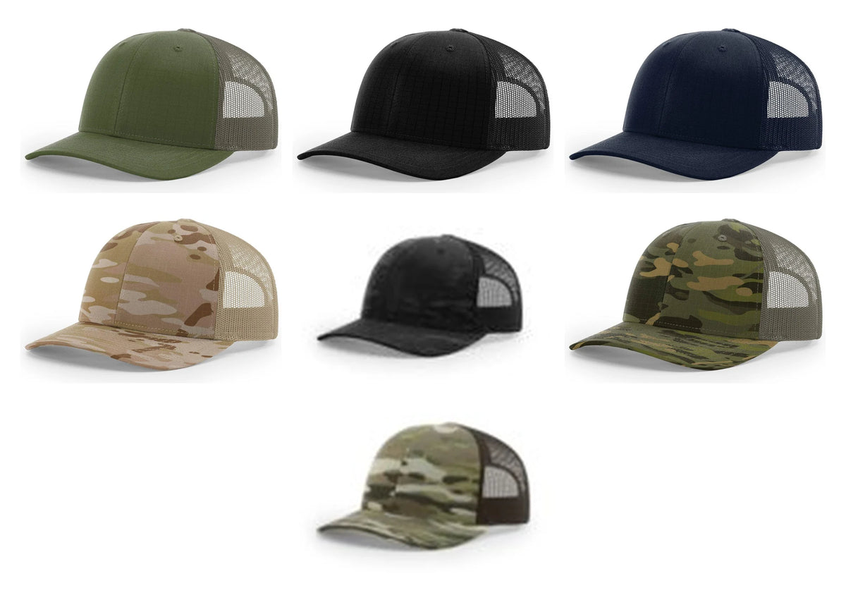 Richardson 112T Tactical Snapback Trucker Hat - all 7 colors
