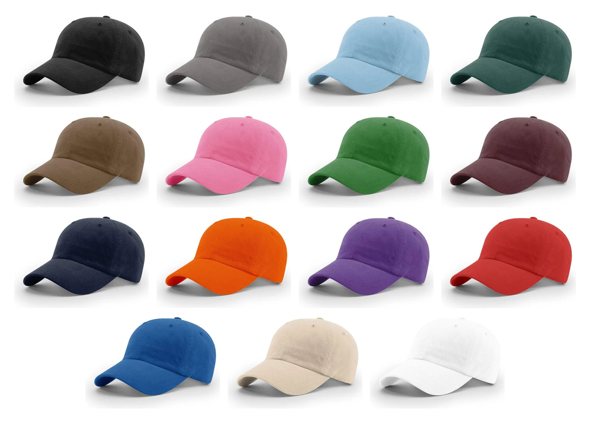 Richardson R55 Garment-Washed Twill Dad Hat – Unstructured Low-Profile Adjustable Cap