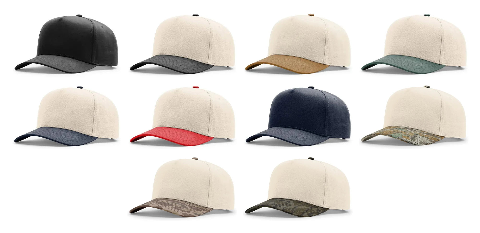 Richardson 323FPC Champ Solid Full Fabric 5-Panel Hat with
