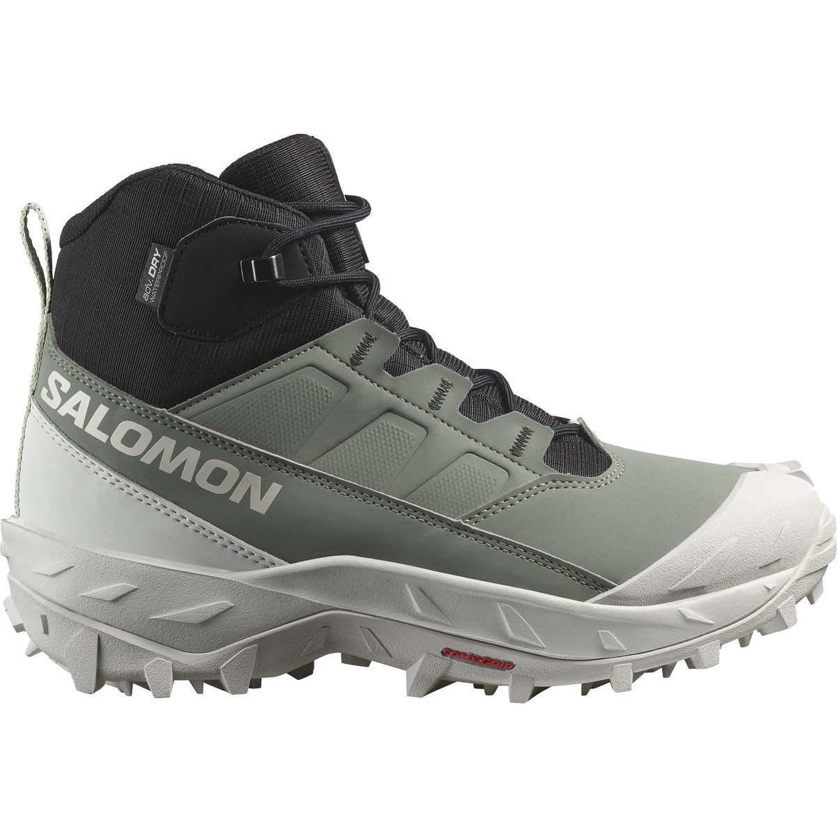 Salomon Crosstrak Waterproof women's winter boot in AGAVE GREEN / BLACK / CANARY GREEN