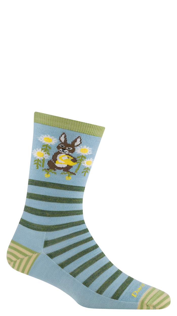 Darn Tough 6037 Animal Haus Crew Lightweight Socks - Women's - Bunny Blue