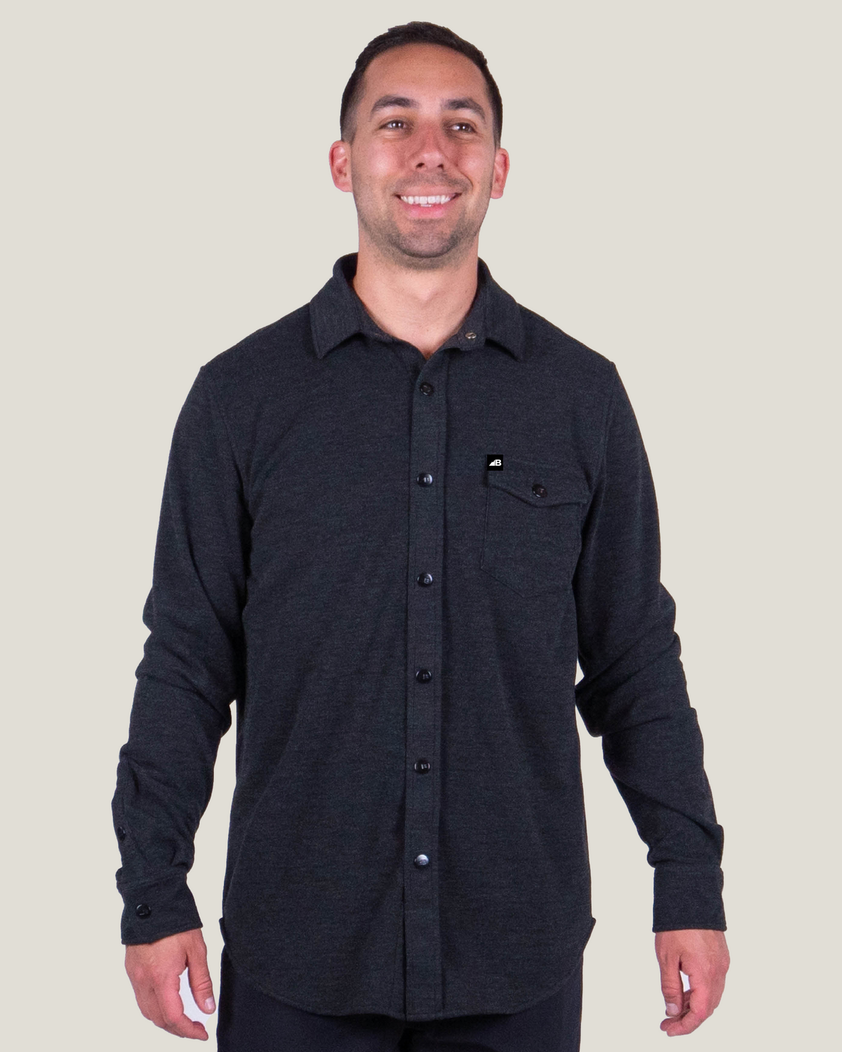 Belong Sherman Fleece Button Up Men's Black