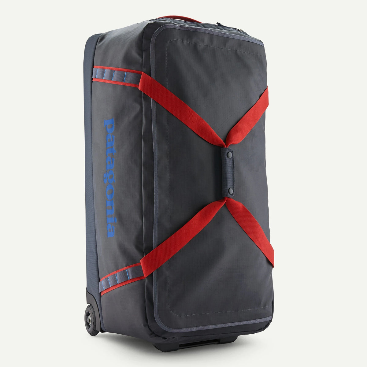 Patagonia Black Hole Wheeled Duffel 100L - SMOLDER BLUE/AMANITA RED