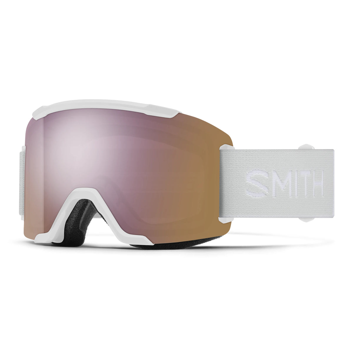 Smith Squad Snow Goggles - White Vapor | ChromaPop Everyday Rose Gold Mirror