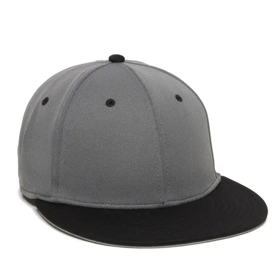 Outdoor Cap TGS1930X Pro Mid Crown Flat Bill Cap – Structured Polyester with Bamboo Charcoal, ProFlex Fit & Q3 Wicking Sweatband