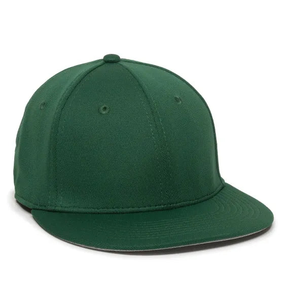 Outdoor Cap TGS1930X Pro Mid Crown Flat Bill Cap – Structured Polyester with Bamboo Charcoal, ProFlex Fit & Q3 Wicking Sweatband