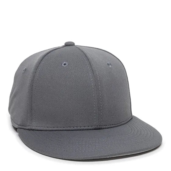 Outdoor Cap TGS1930X Pro Mid Crown Flat Bill Cap – Structured Polyester with Bamboo Charcoal, ProFlex Fit & Q3 Wicking Sweatband
