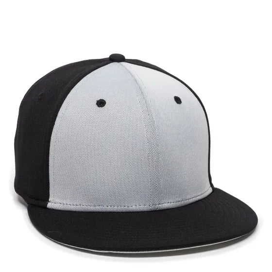 Outdoor Cap TGS1930X Pro Mid Crown Flat Bill Cap – Structured Polyester with Bamboo Charcoal, ProFlex Fit & Q3 Wicking Sweatband