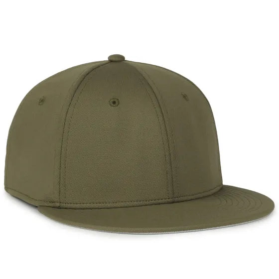 Outdoor Cap TGS1930X Pro Mid Crown Flat Bill Cap – Structured Polyester with Bamboo Charcoal, ProFlex Fit & Q3 Wicking Sweatband