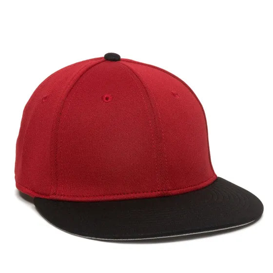 Outdoor Cap TGS1930X Pro Mid Crown Flat Bill Cap – Structured Polyester with Bamboo Charcoal, ProFlex Fit & Q3 Wicking Sweatband