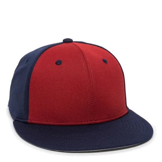 Outdoor Cap TGS1930X Pro Mid Crown Flat Bill Cap – Structured Polyester with Bamboo Charcoal, ProFlex Fit & Q3 Wicking Sweatband