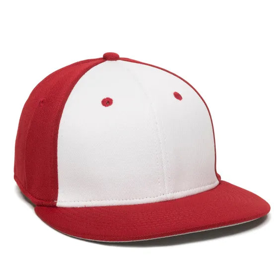 Outdoor Cap TGS1930X Pro Mid Crown Flat Bill Cap – Structured Polyester with Bamboo Charcoal, ProFlex Fit & Q3 Wicking Sweatband