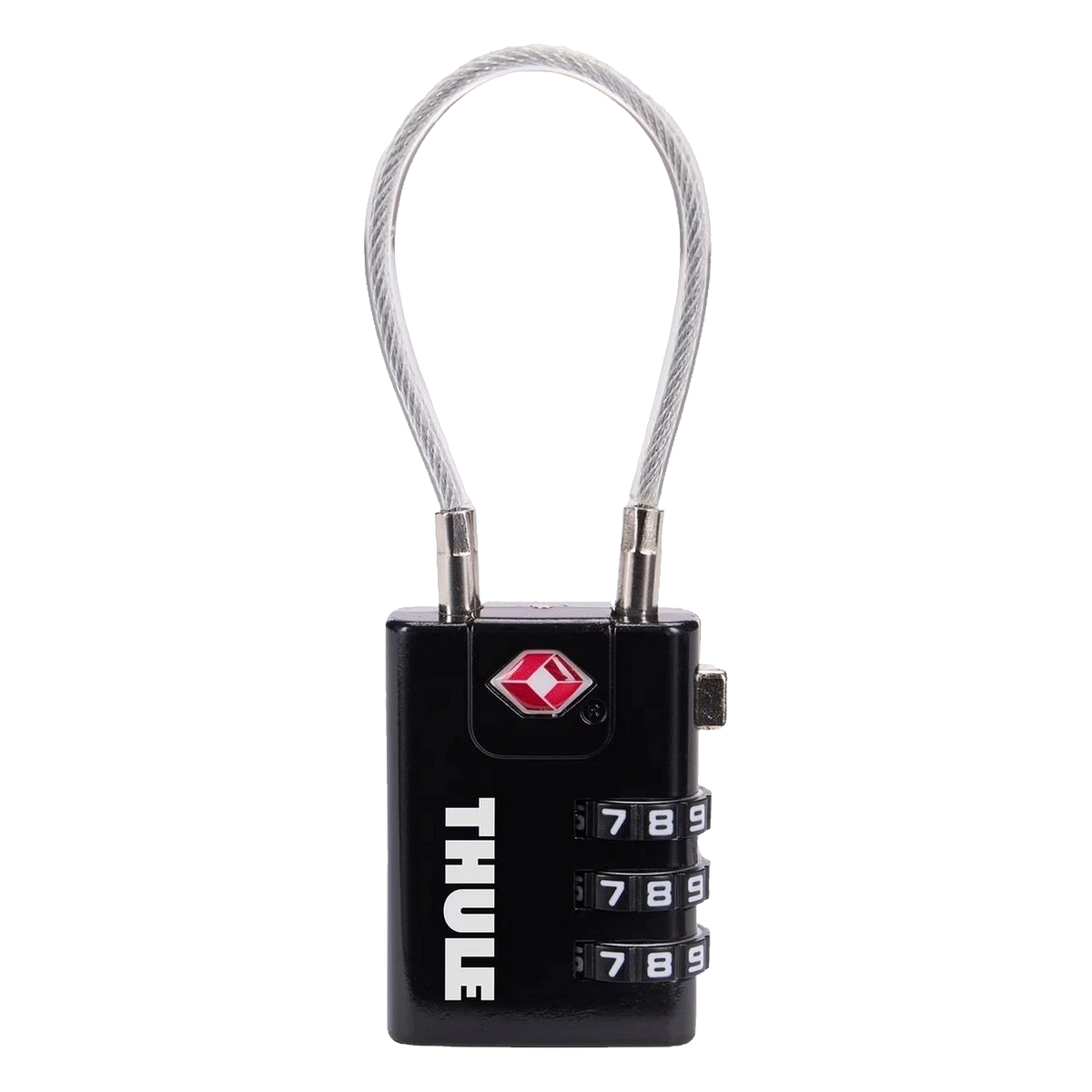 Thule TSA Cable Lock in BLACK - front view