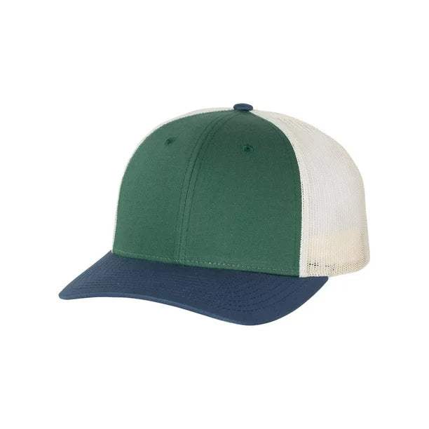 Richardson 115 Trucker Hat Low Profile Snapback 6 Panel Hat Trucker Cap MD/LG