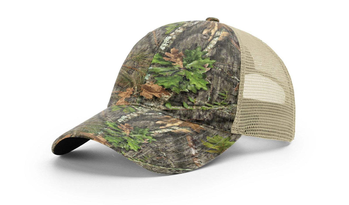 Richardson 111P Snapback Hat Garment Washed Printed Trucker Cap