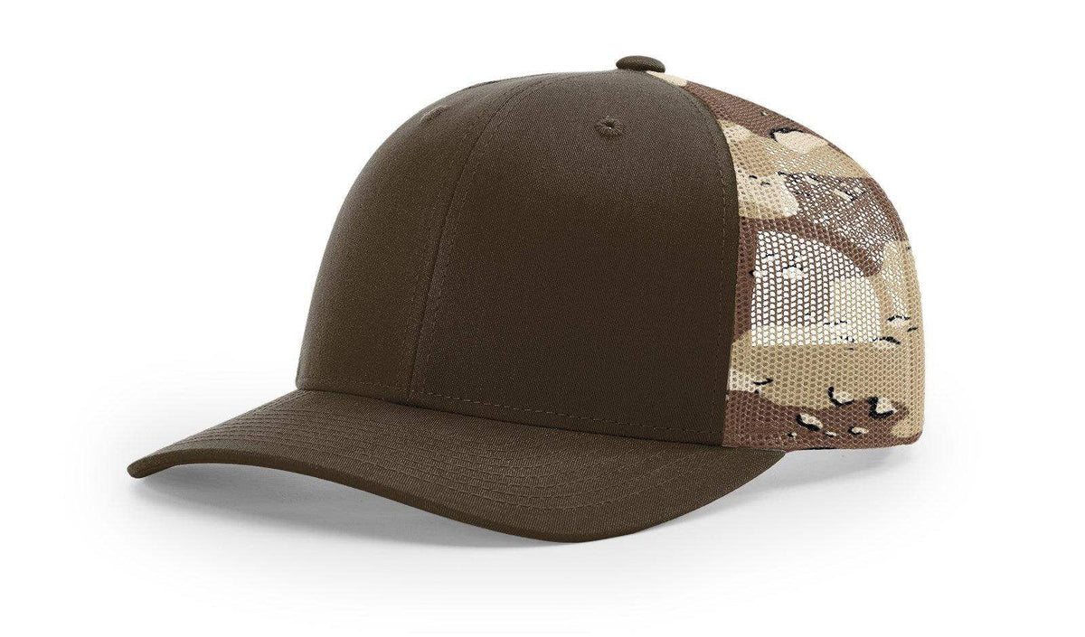 Richardson 112PM Printed Mesh Trucker Cap Hat Adjustable Snapback Closure American Flag Hat - Richardson - Ridge & River