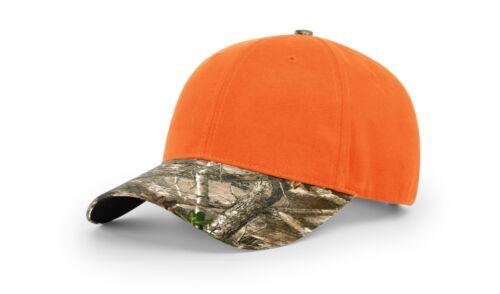 Richardson 112P Camo Trucker Hat Snapback Caps Camo Blaze Orange Realtree Mossy Oak Hats - Richardson - Ridge & River