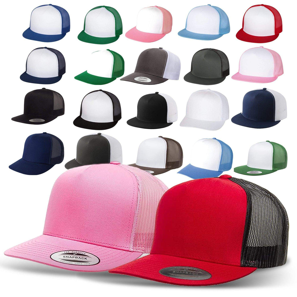 Yupoong 6006 Hat 5-Panel High-Profile cap Snapback Trucker Hat - Yupoong - Ridge & River