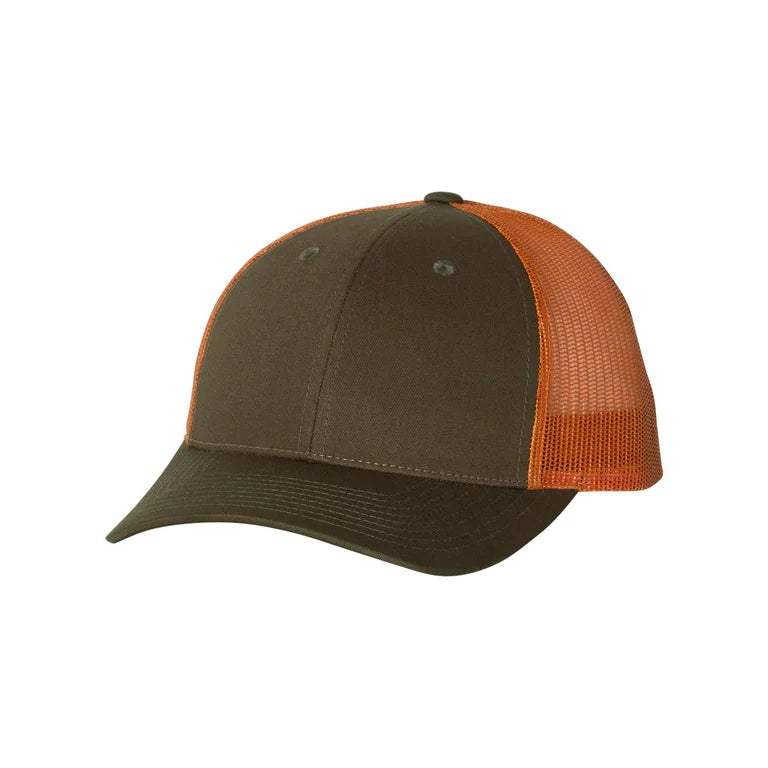 Richardson 115 Trucker Hat Low Profile Snapback 6 Panel Hat Trucker Cap MD/LG