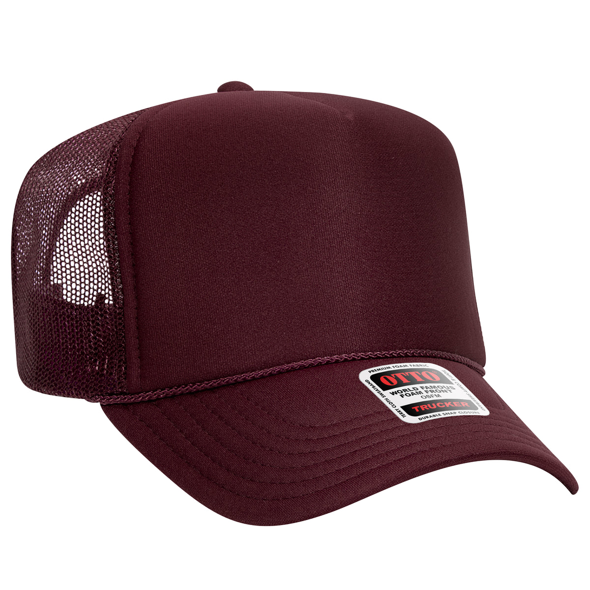 OTTO CAP 39-165 Foam Trucker Hat 5 Panel High Crown Trucker Cap - OSFM - OTTO 39