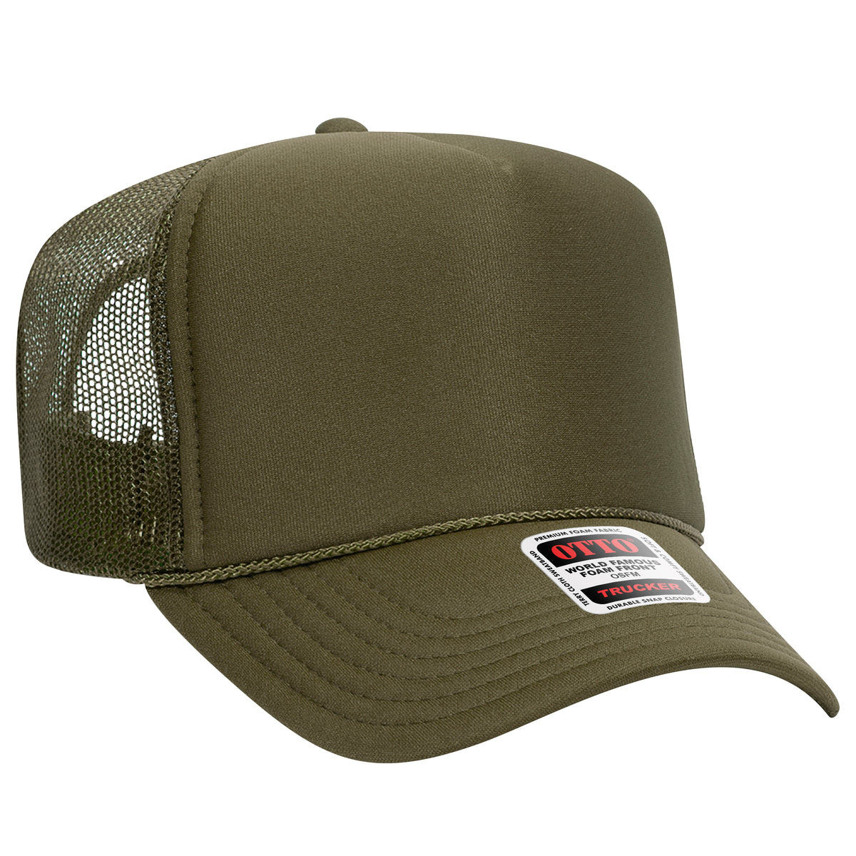 OTTO CAP 39-165 Foam Trucker Hat 5 Panel High Crown Trucker Cap - OSFM - OTTO 39