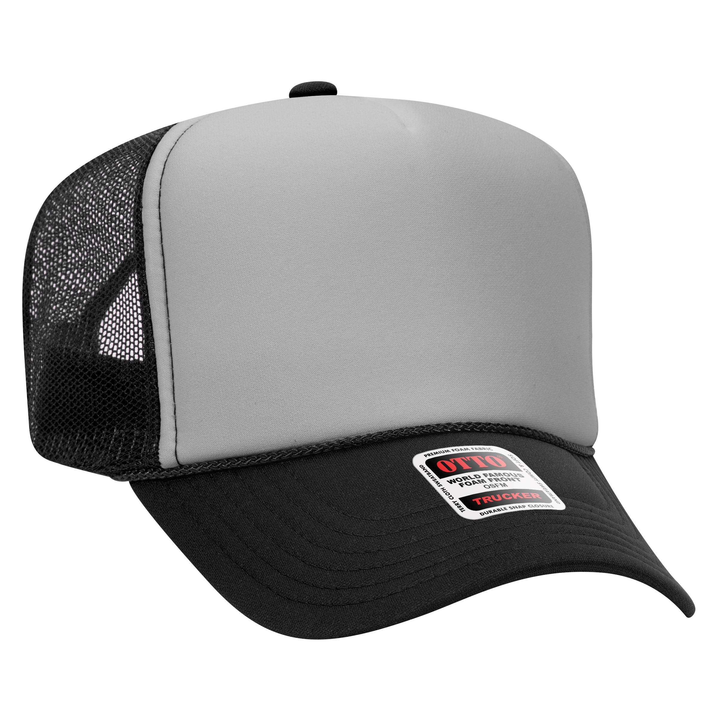 OTTO CAP 39-165 Foam Trucker Hat 5 Panel High Crown Trucker Cap