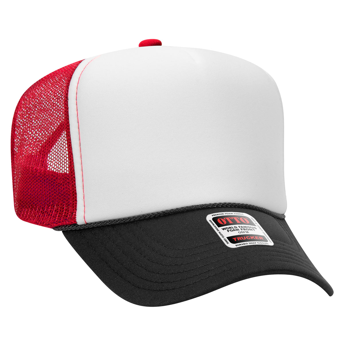 OTTO CAP 39-165 Foam Trucker Hat 5 Panel High Crown Trucker Cap - OSFM - OTTO 39