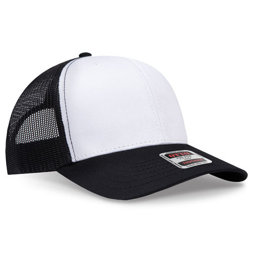 OTTO CAP 112-1  - 6 Panel Mid Profile Mesh Back Trucker Hat
