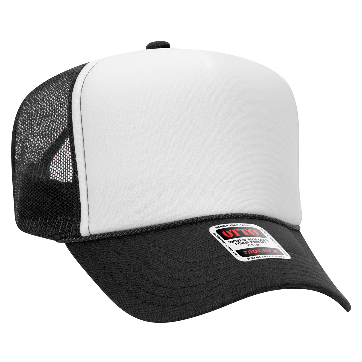 OTTO CAP 39-165 Foam Trucker Hat 5 Panel High Crown Trucker Cap - OSFM - OTTO 39