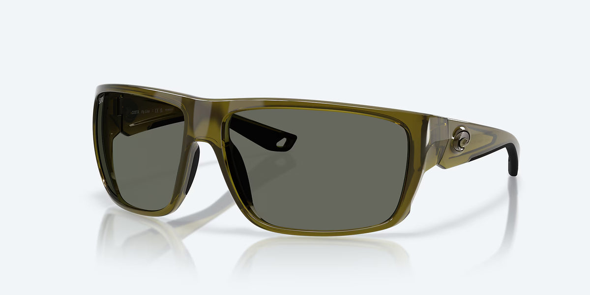 Costa Flyline Polarized Performance Sunglasses – 8-Base Wrap Frame with Hydrolite Nose Pads & Retainer-Ready Temple Tips