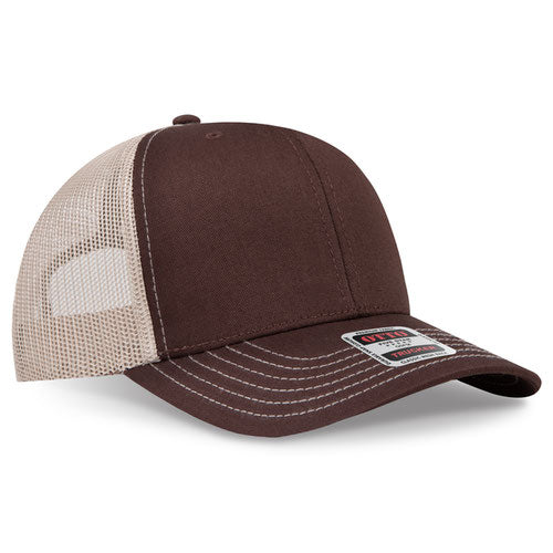 OTTO CAP 112-1  - 6 Panel Mid Profile Mesh Back Trucker Hat