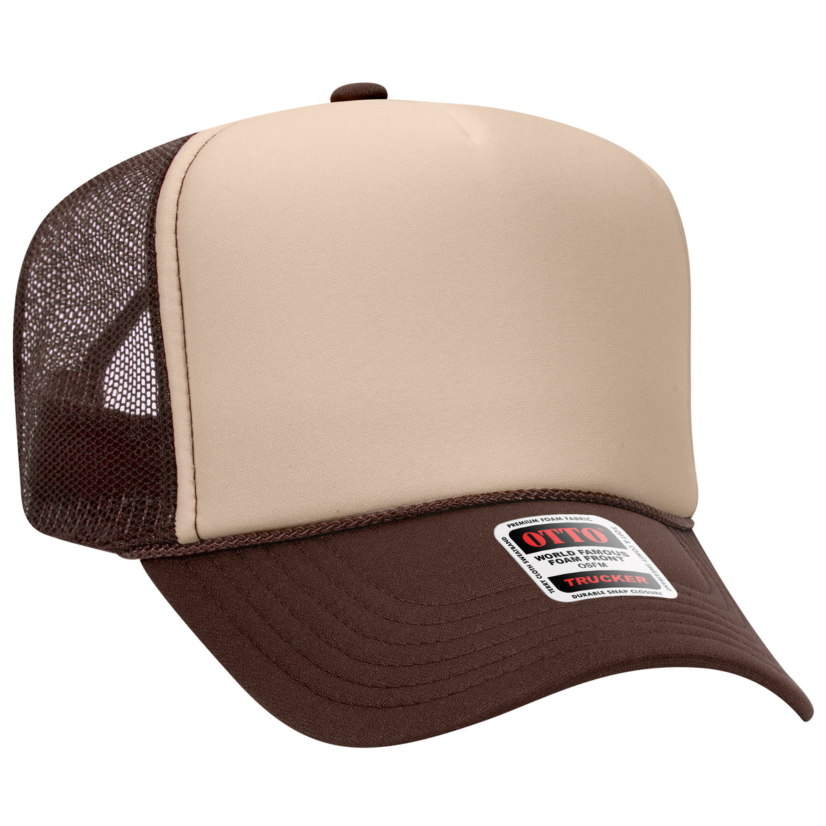 OTTO CAP 39-165 Foam Trucker Hat 5 Panel High Crown Trucker Cap - OSFM - OTTO 39