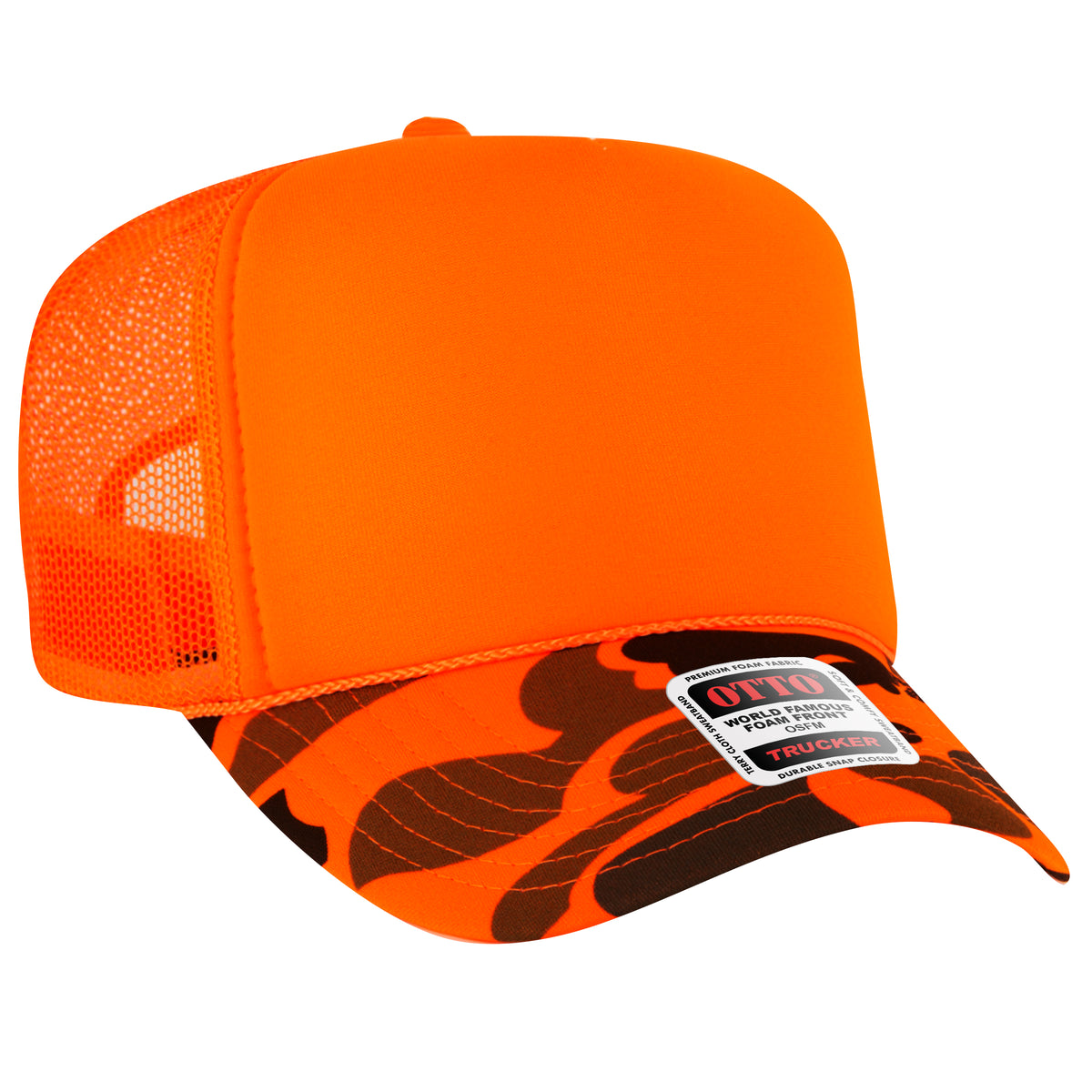 OTTO CAP 39-165 Foam Trucker Hat 5 Panel High Crown Trucker Cap - OSFM - OTTO 39