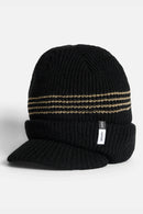 Autumn Visor Beanie – Two-Color Stripe