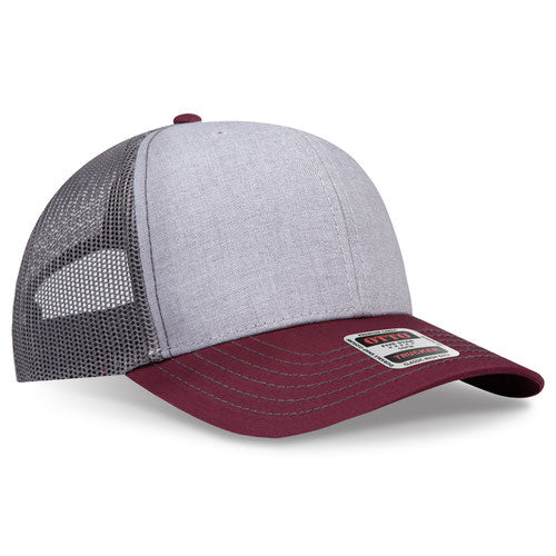 OTTO CAP 112-1  - 6 Panel Mid Profile Mesh Back Trucker Hat