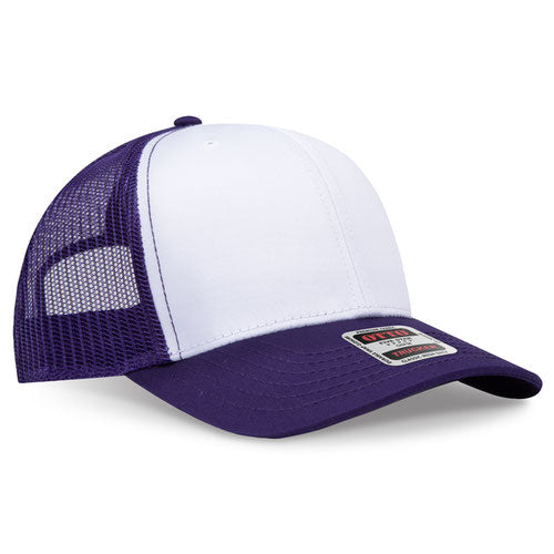 OTTO CAP 112-1  - 6 Panel Mid Profile Mesh Back Trucker Hat