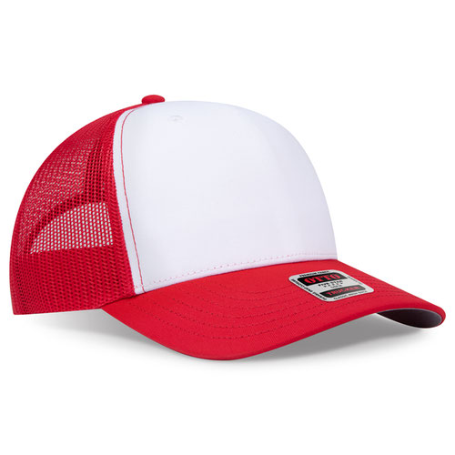 OTTO CAP® 1120-1 - Seamless 6 Panel Mid Profile Mesh Back Trucker Hat