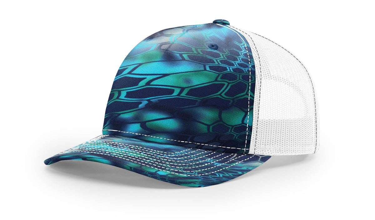 Richardson 112PFP Duck Camo Bottomland Camo Hat Five Panel Hat Trucker Cap