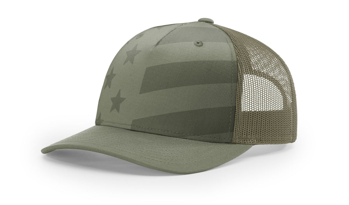 Richardson 112PFP Duck Camo Bottomland Camo Hat Five Panel Hat Trucker Cap