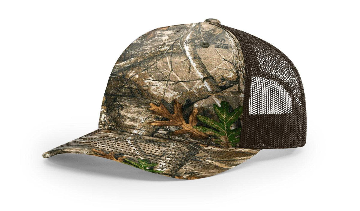 Richardson 112PFP Duck Camo Bottomland Camo Hat Five Panel Hat Trucker Cap