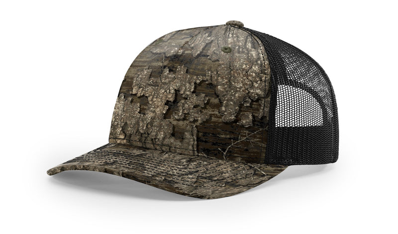 Richardson 112PFP Duck Camo Bottomland Camo Hat Five Panel Hat Trucker Cap