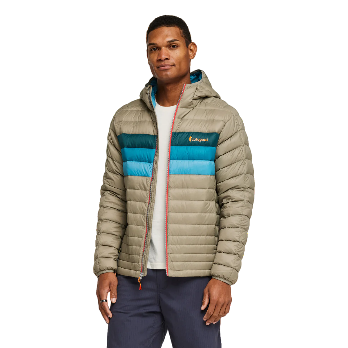 Cotopaxi Fuego Down Hooded Retro Striping Men's Jacket | Ridge & River