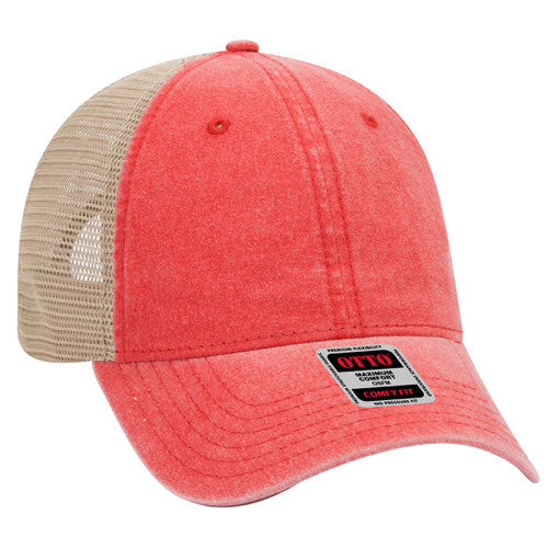 OTTO CAP® 121-1202 - OTTO COMFY FIT® 6 Panel Low Profile Mesh Back Trucker Hat