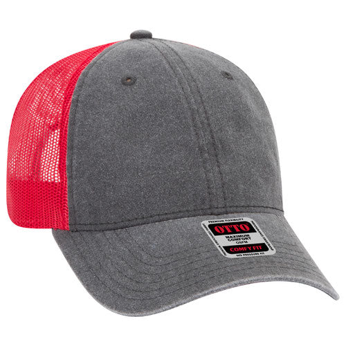 OTTO CAP® 121-1202 - OTTO COMFY FIT® 6 Panel Low Profile Mesh Back Trucker Hat