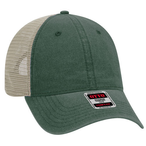 OTTO CAP® 121-1202 - OTTO COMFY FIT® 6 Panel Low Profile Mesh Back Trucker Hat