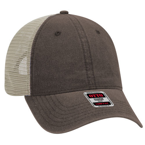 OTTO CAP® 121-1202 - OTTO COMFY FIT® 6 Panel Low Profile Mesh Back Trucker Hat