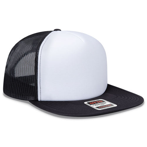 OTTO CAP® 132-1037 - OTTO SNAP 5 Panel High Crown Mesh Back Trucker Snapback Hat